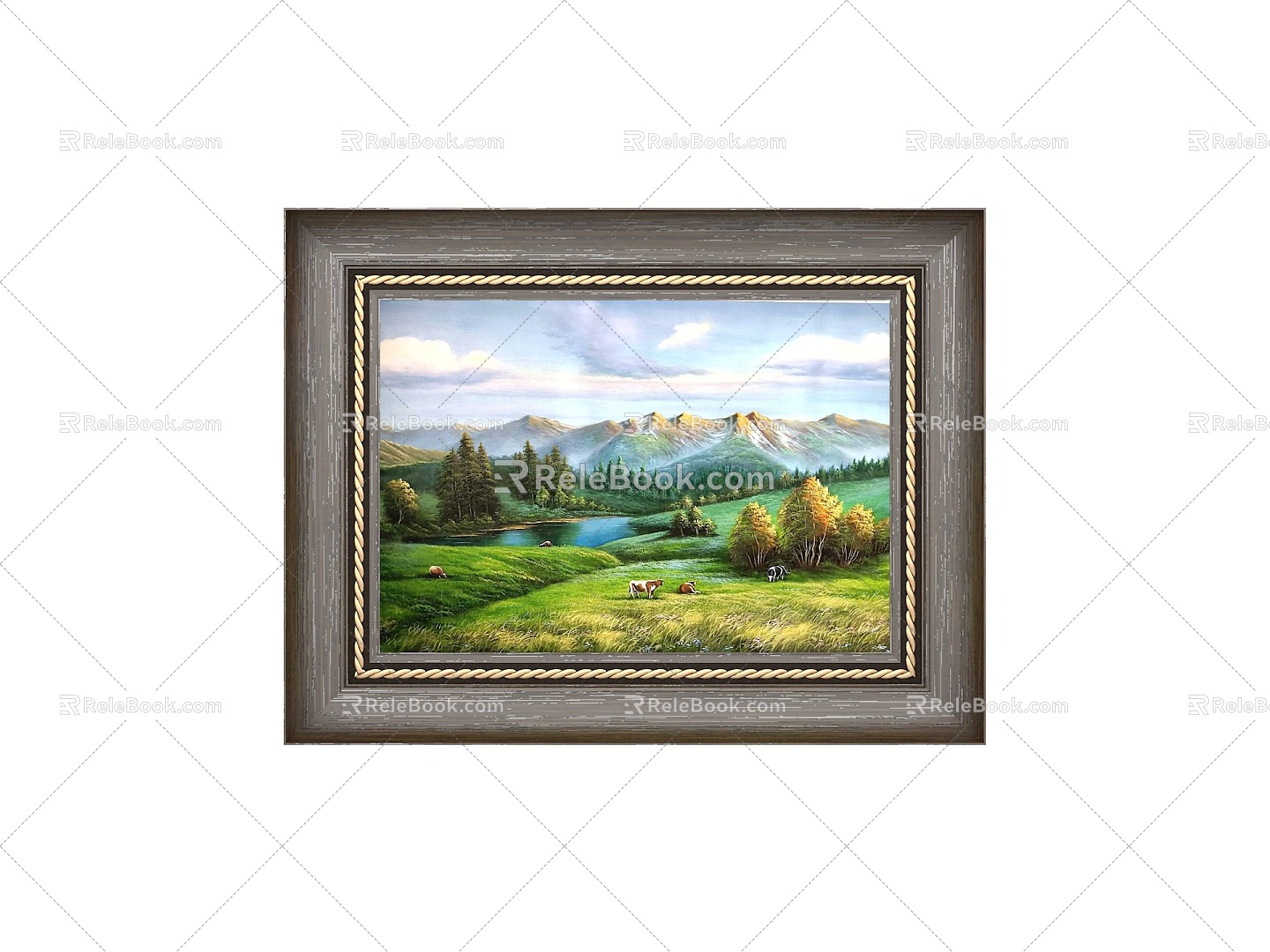 Picture Frame Photo Frame Oil Painting Landscape Painting Decorative Painting Wooden Frame Decorative Painting European Style Picture Frame European Style Picture Frame Classical Picture Frame 3d model