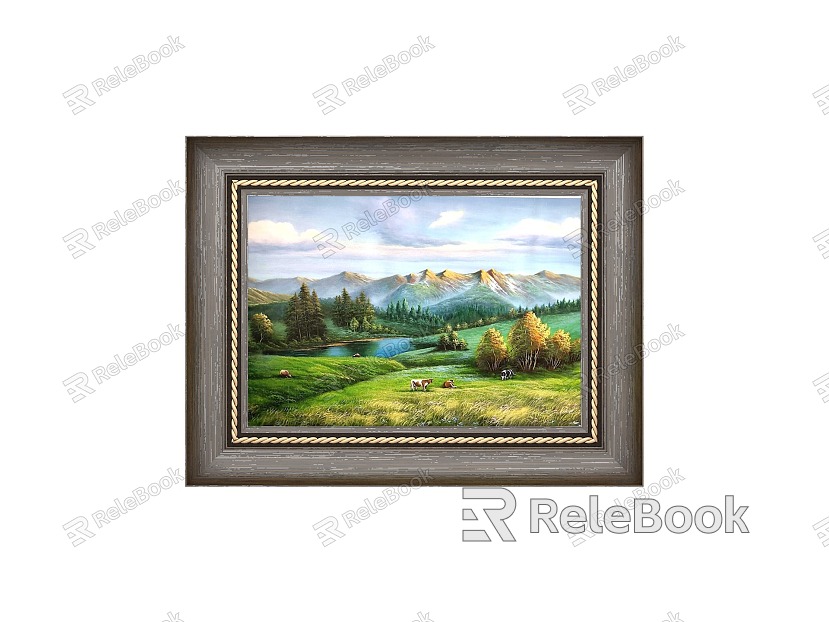 Picture Frame Photo Frame Oil Painting Landscape Painting Decorative Painting Wooden Frame Decorative Painting European Style Picture Frame European Style Picture Frame Classical Picture Frame model