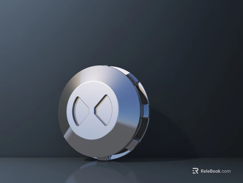 Modern Silver Circular Adjustment Knob for Daily Electrical Appliances with Smooth Metallic Surface 3d model 