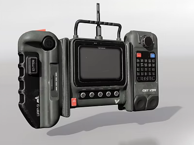 Smart Machine Handheld Controller With Screen Keypad Antenna And CRT700 Buttons 3d model