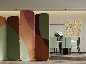 Modern screen partition 3d model