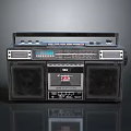 Vintage QFX Radio Cassette Player Retro Design With Dual Speakers And Tape Deck