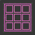 Modern Paneled Door Component With Square Frosted Glass Panels And Illuminated Frames 3d model