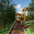 Traditional Chinese Ancient Building Featuring Wooden Structure Traditional Roof And Garden With Swimming Pool