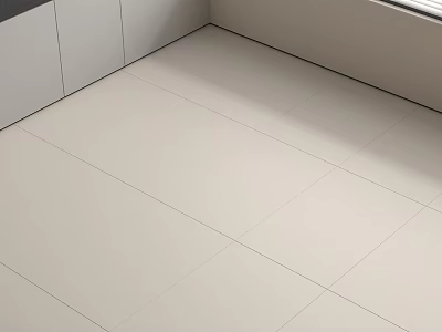 Neatly Arranged Light Colored Floor Tiles In Modern Indoor Space With Smooth Surface 3d model