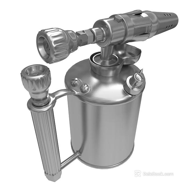 Stainless Steel Pressure Sprayer Can With Nozzle Knob And Handle Design 3d model 
