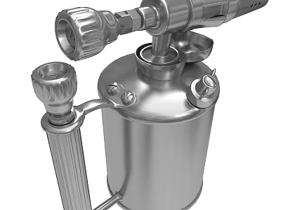Stainless Steel Pressure Sprayer Can With Nozzle Knob And Handle Design 3d model