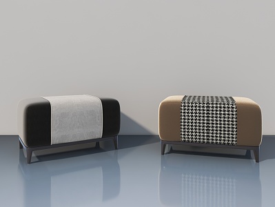 Sofa stool sofa stool pedal 3d model