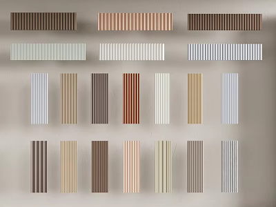 Decorative Strips With Various Colors And Textures For Interior Decoration 3d model