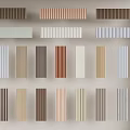 Decorative Strips With Various Colors And Textures For Interior Decoration 3d model