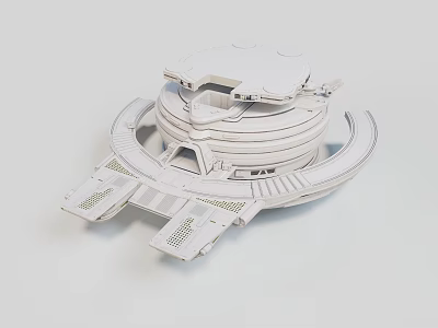 Conceptual Futuristic Space Station Model With Circular Rings And Multi Layered Structure 3d model