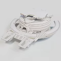 Conceptual Futuristic Space Station Model With Circular Rings And Multi Layered Structure