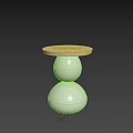 Modern Minimalist White Side Table With Spherical Stacked Structure And Smooth Surface 3d model