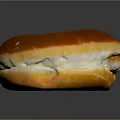 Delicious Golden Glazed Donut With Cream Filling And Smooth Surface