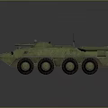Military Armored Wheeled Vehicle with Green Tactical Design Antenna and Durable Body