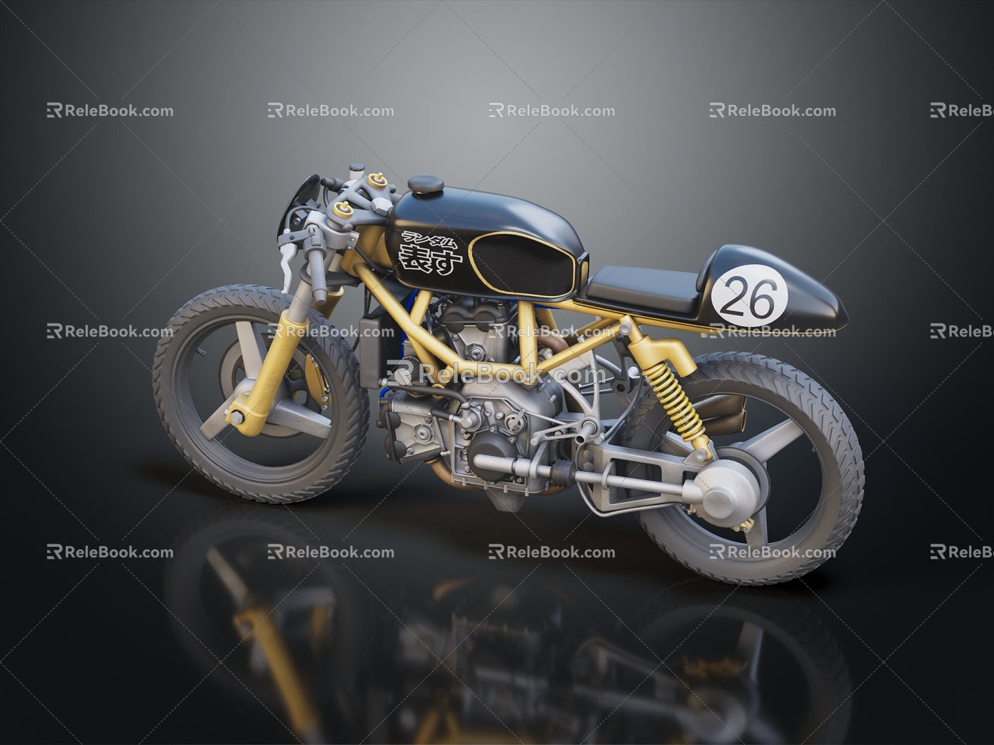 Modern Motocross Motorcycle Two-wheeled Motorcycle 3d model