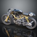 Modern Motocross Motorcycle Two-wheeled Motorcycle 3d model