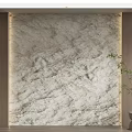 Light Textured Background Wall With Wooden Panels Flooring And White Vase Plant