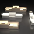 Modern Display Shelves With LED Lighting And Multi Tier Design For Retail Showrooms