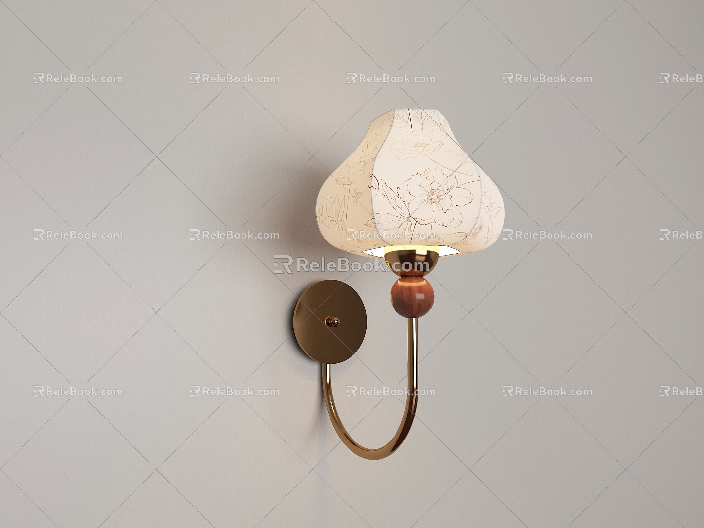 French retro antique wall lamp 3d model