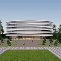 Modern Library Architecture Library 3d model