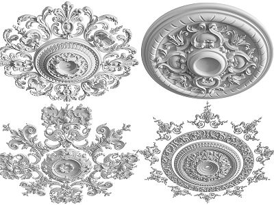 European-style lamp panel round ceiling model