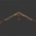 Ornamental Architectural Wooden Carved Triangular Bracket Decorative Element