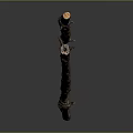 Natural Rustic Wooden Branches With Dry Bark And Textured Surface For Decor