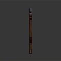 Three Vintage Pickaxes with Wooden Handles Metal Heads and Red Accents