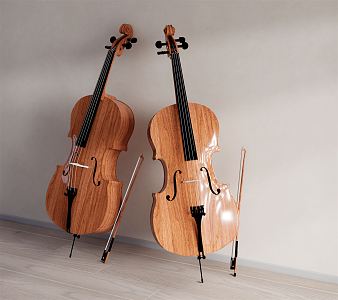 Modern Violin Musical Instrument Violin 3d model