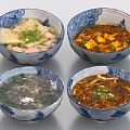 Food Cooked Food Soup Chinese Cuisine Sichuan Cuisine Hunan Cuisine Mapo Tofu Tofu Laver Egg Flower Soup 3d model