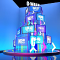 C-WALK Themed Guiding Signage Featuring Neon HALO SOLID HYPE Signs And Arrows