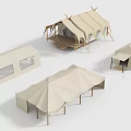 Various Styles Of Beige Canvas Glamping Tents For Outdoor Luxury Camping And Resort Accommodation