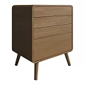 Modern Wooden Bedside Table With Functional Drawers And Slim Legs Design