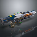 Modern Rifle Sci-Firearms Sci-Fi Game Gun Games Firearms Game Gun 3d model