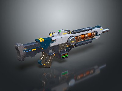 Modern Rifle Sci-Firearms Sci-Fi Game Gun Games Firearms Game Gun 3d model