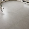 Modern Living Room Floor With Light Gray Tiles And Side Table