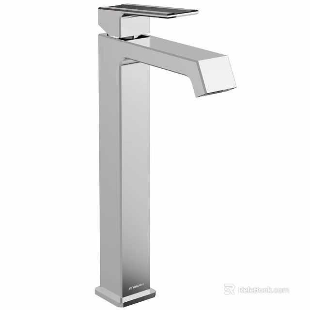Modern Faucet With Sleek Chrome Finish And Contemporary Design For Bathroom 3d model 