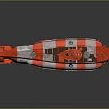 Red And White Wooden Boat With Classic Design And Detailed Hull Structure