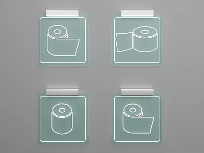Guide system toilet sign toilet 3d model