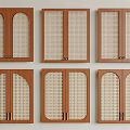 Wooden Interior Doors With Grid Patterns And Arch Top Designs In Various Styles