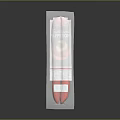 Vacuum Packaged Mortadella Sausage With Fruit Illustration Label On Dark Background