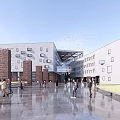 Modern Teaching Building, Department of Architecture, Teaching Building with Environment, Indoor Home Library 3d model
