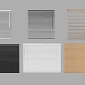 Venetian Blinds Roller Blinds Sunshade Blinds Solid Wood Draw Blinds Curtains Pull Rope Lifting Curtains 3d model