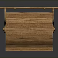 Wooden Wall Mounted Toilet Paper Holder With Modern Design And Paper Roll