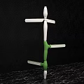 White And Green Traffic Sign With Multiple Direction Arms For Road Guidance Design