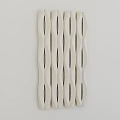 Stylish Modern White Wavy Design Decorative Wall Panels For Home Interior