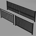 Modern Black Metal Railings With Vertical Slats For Balcony And Staircase