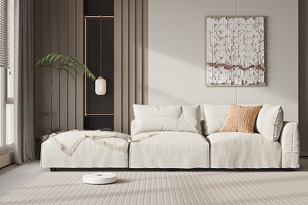 Modern Three-Seat Sofa 3d model