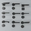 Various Black Metal Door Handles With Different Modern Styles For Home
